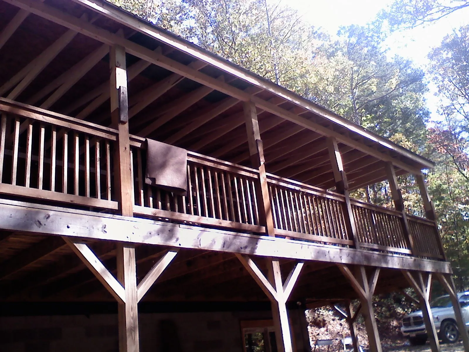 Timber framing under a new elevated porch and deck — Roof Leak Repair in Folcroft by Roofing Brothers